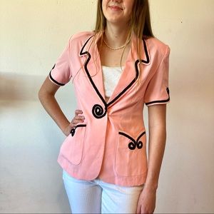 BUY 2 GET 1 FREE Retro bubble gum button up blazer